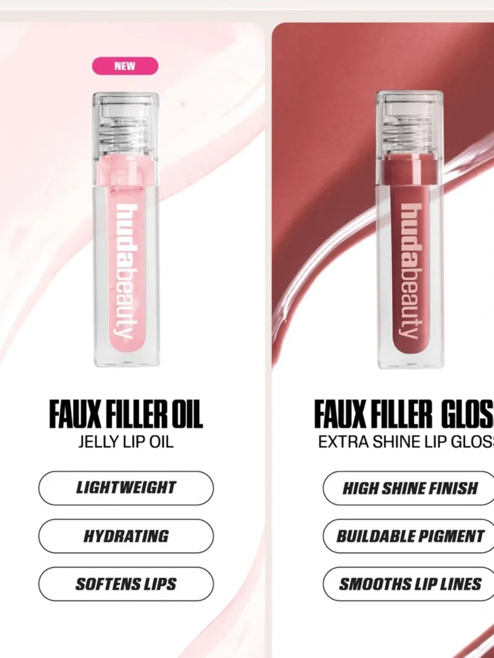 Huda Faux Filler Jelly Oil Lip Oil in Juicy Pink Lady